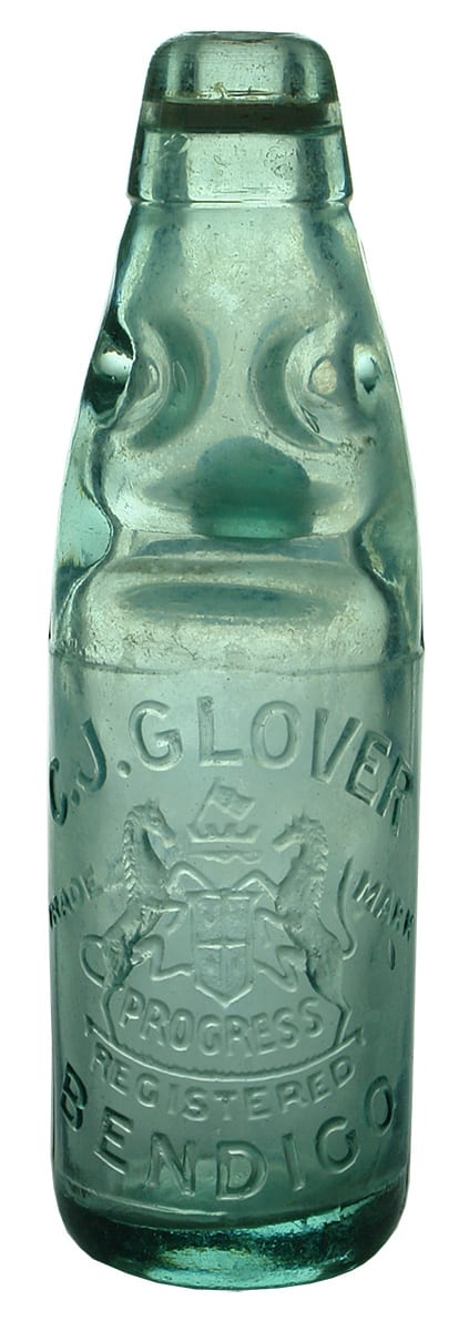 Glover Bendigo Soda Water Codd Bottle