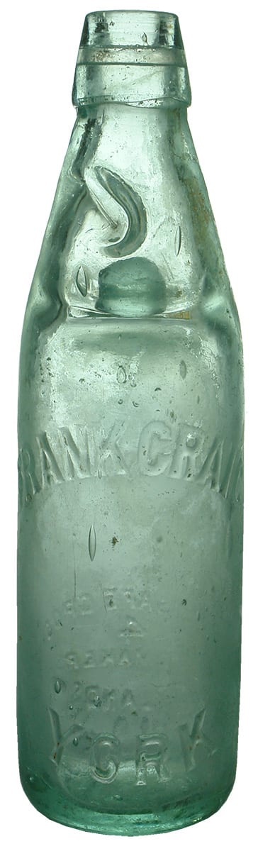 Frank Craig York Patent Safe Groove Codd Bottle