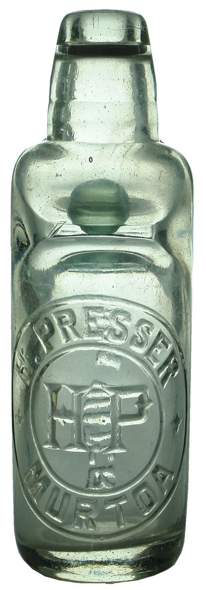 Presser Murtoa Soda Water Codd Marble Bottle