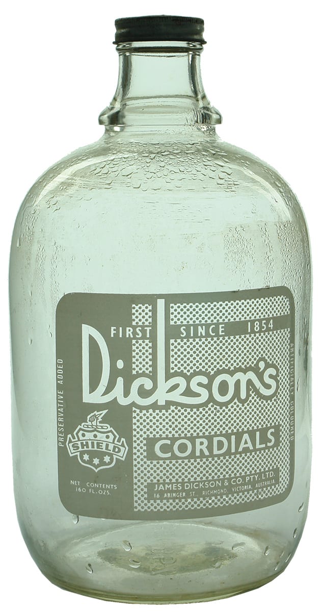 Dickson's Cordials Bulk Ceramic Label Bottle
