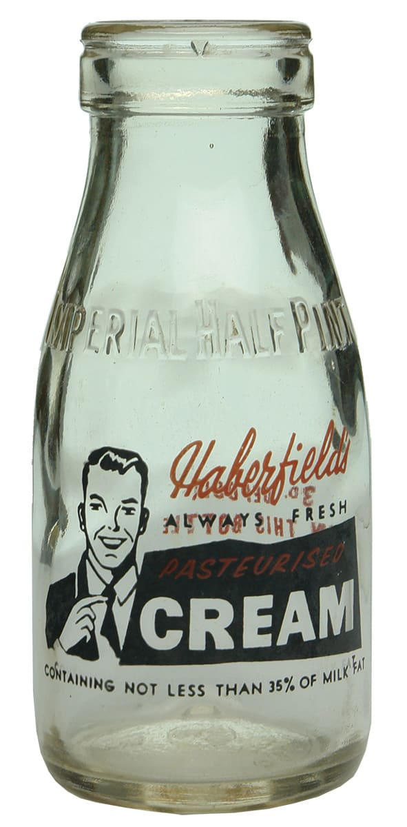 Haberfield's Pure Cream Ceramic Label Bottle