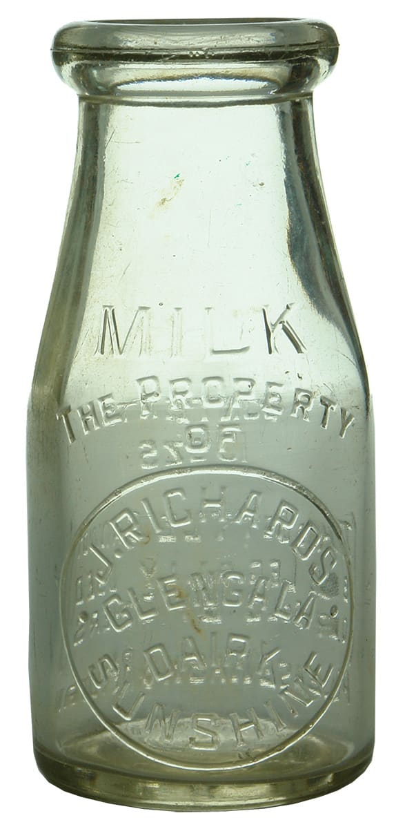 Richards Glengala Dairy Sunshine Milk Bottle