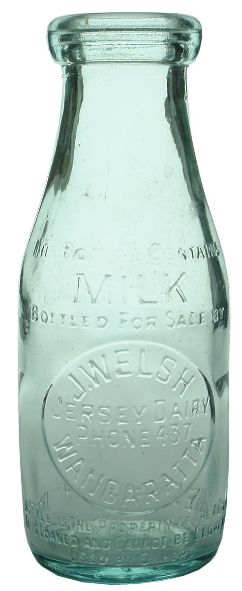 Welsh Wangaratta Pint Milk Bottle