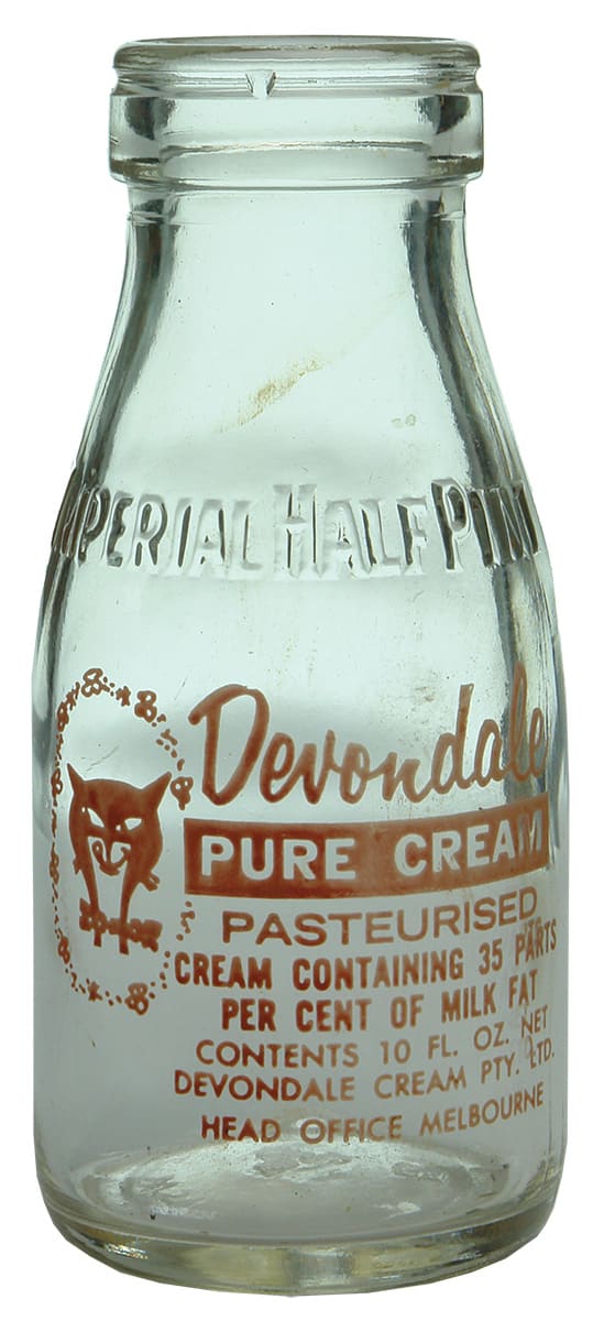 Devondale Pure Cream Red Print Bottle