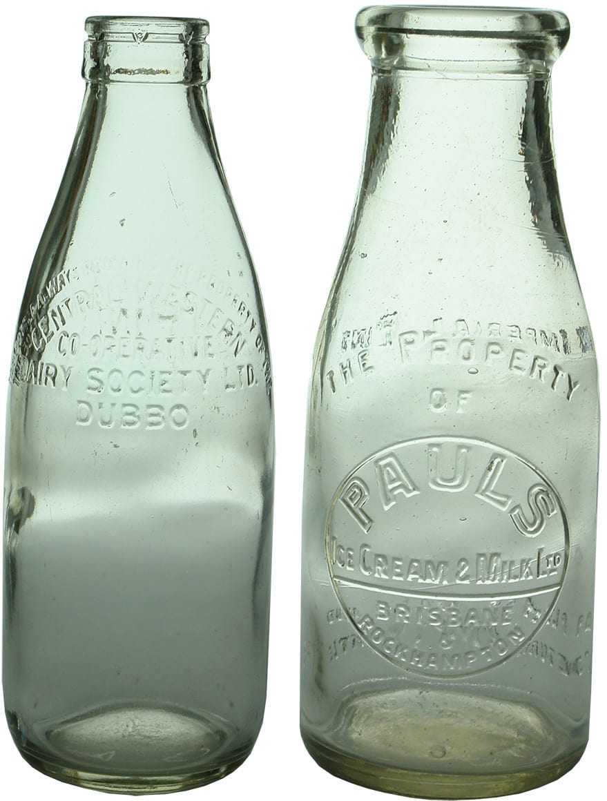 Richards Wangaratta Vintage Milk Bottles