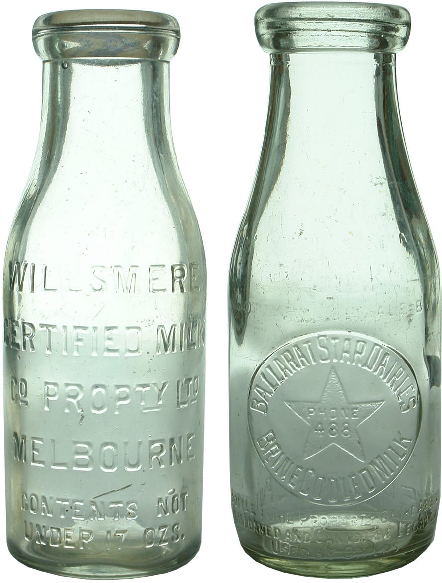 Old Vintage Milk Bottles