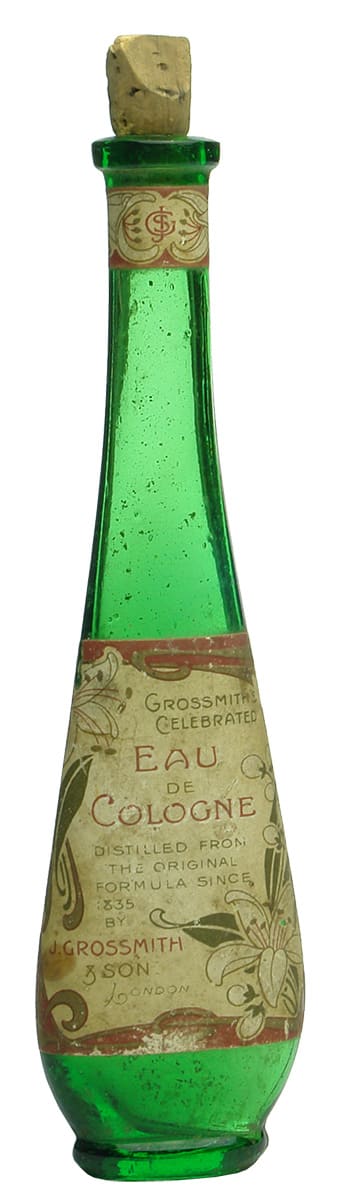 Grossmith's Celebrated Eau De Cologne Green labelled Bottle