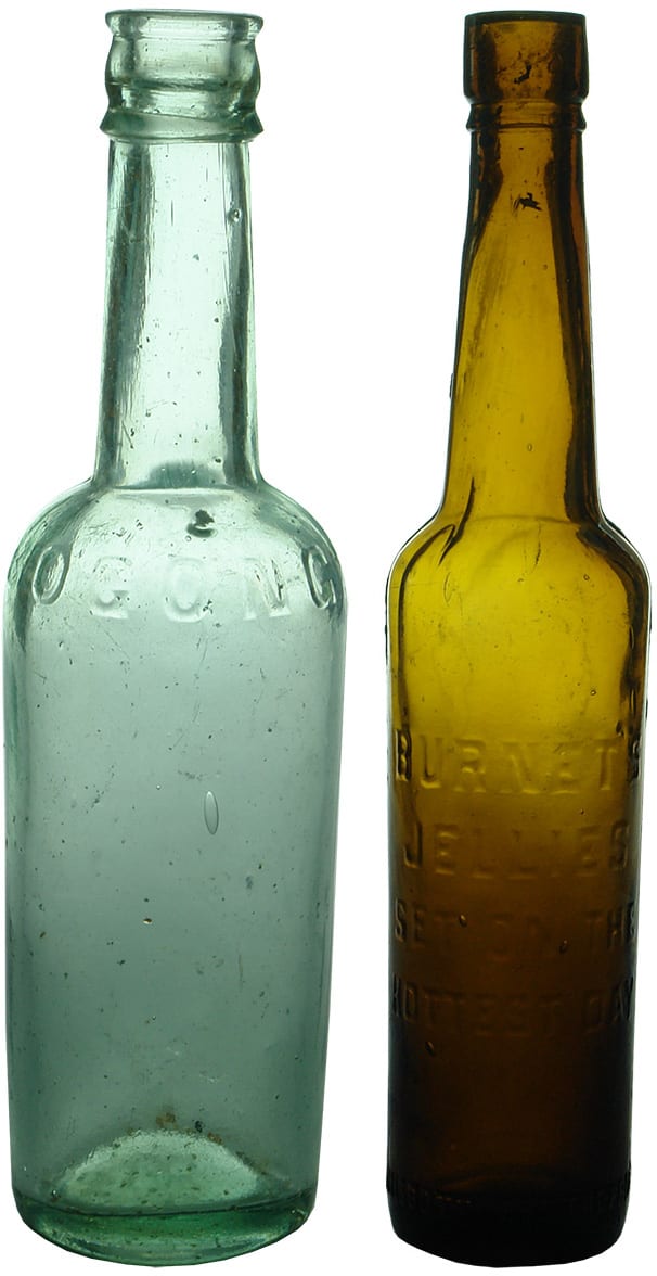 Antique Sauce Castor Oil Bottles