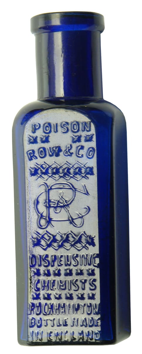 Row Rockhampton Cobalt Blue Poison Bottle