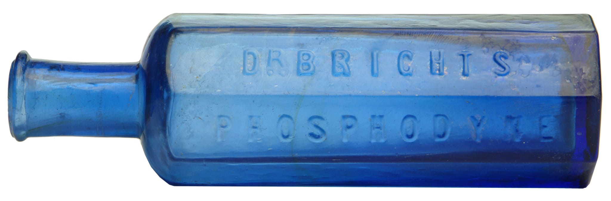 Brights Phosphodyne Cobalt Blue Glass Bottle