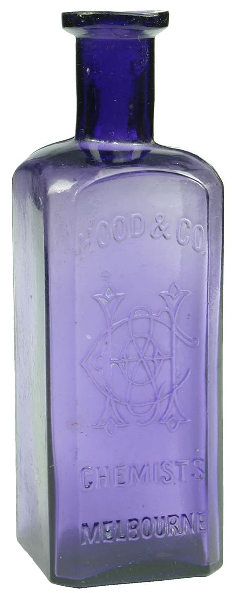 Hood Melbourne Purple Glass Bottle