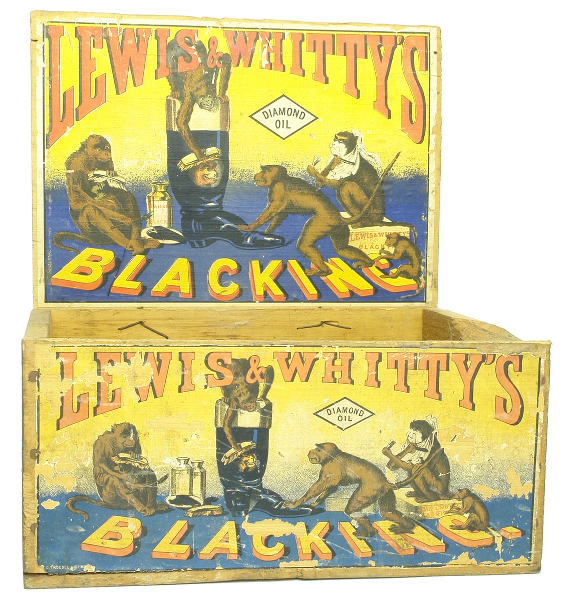 Lewis Whitty's Blacking Diamond Brand Monkeys Original Box