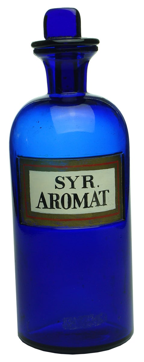 Syr Aromat Cobalt Blue Pharmacy Bottle
