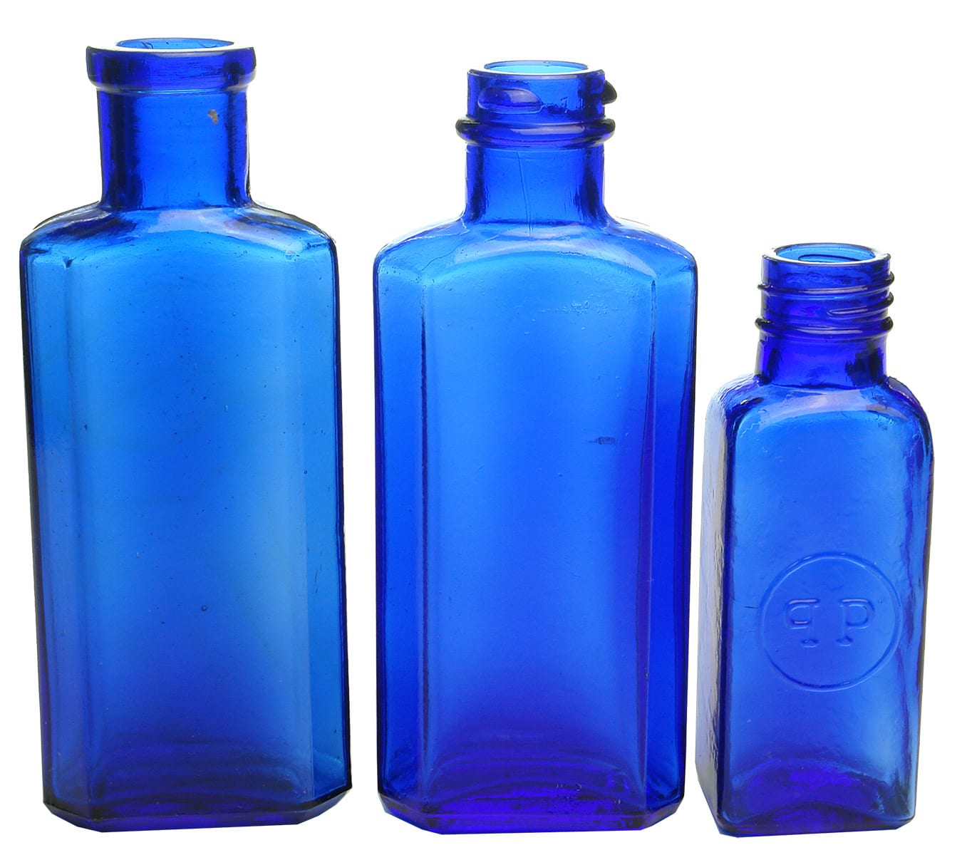 Collection Cobalt Blue Glass Bottles