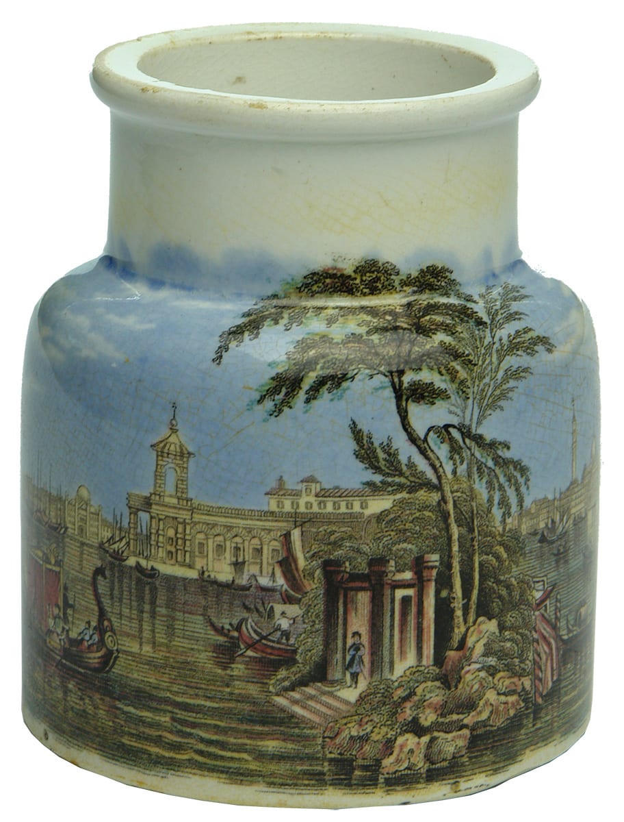 Venice Antique Prattware Ceramic Jar