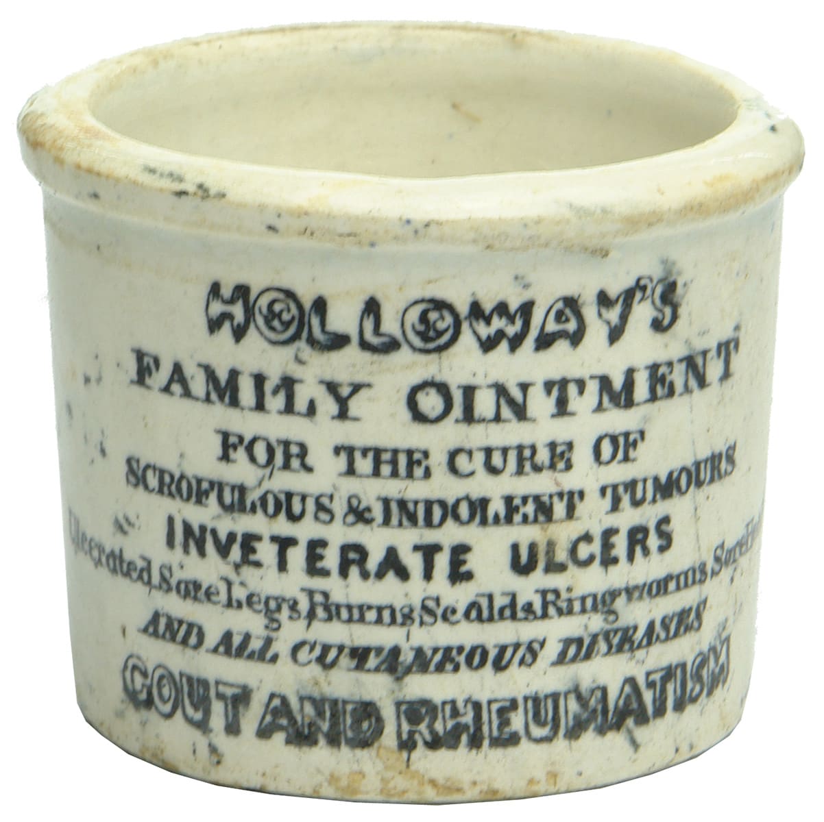 Holloways Family Ointment Antique Ceramic Pot