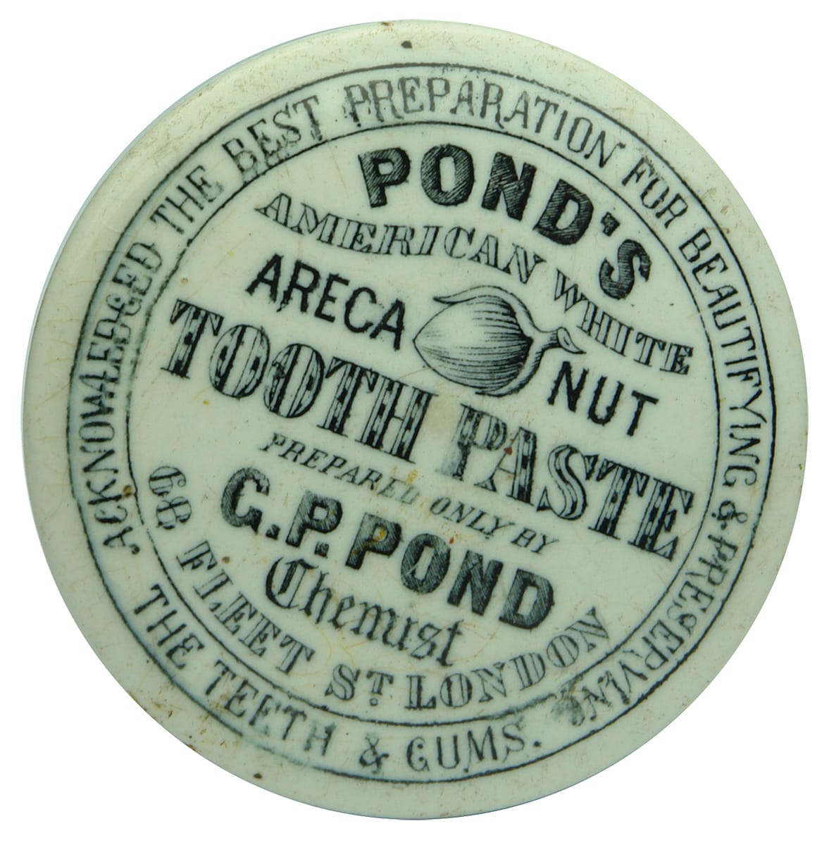 Pond's Areca Nut Tooth Paste Potlid