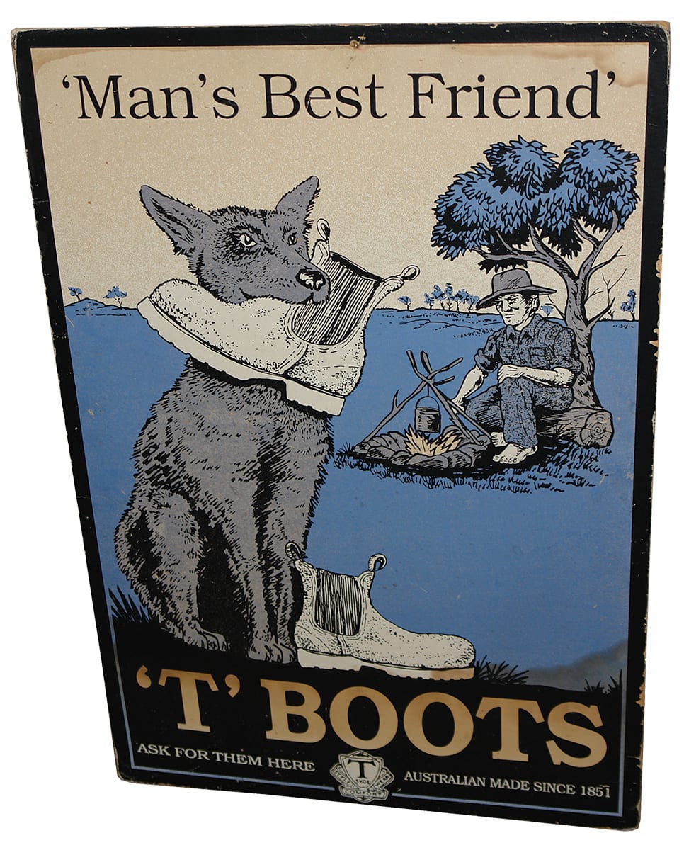 T Boots Mans Best Friend Advertising Sign