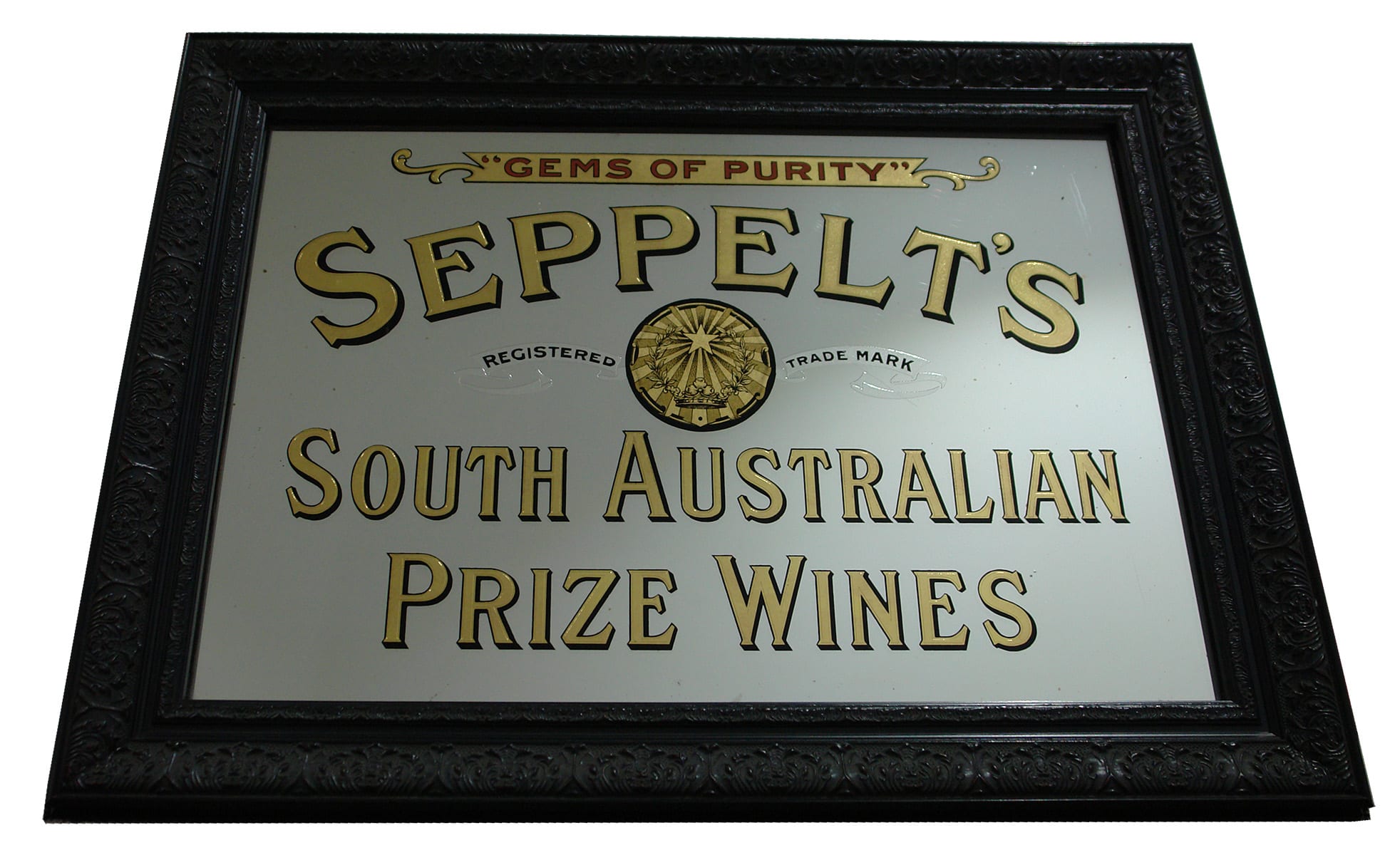 Seppelt's South Australian Prize Wines Antique Advertising Mirror