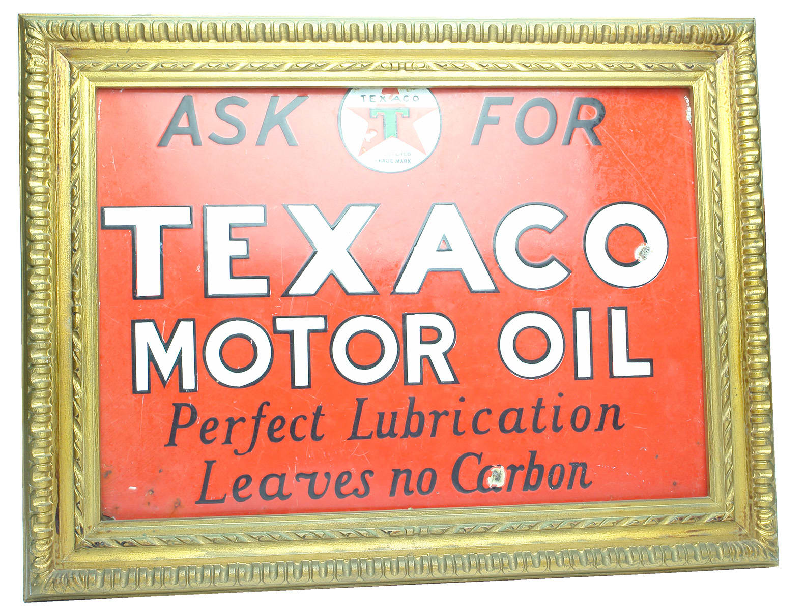 Texaco Motor Oil Advertising Enamel Sign