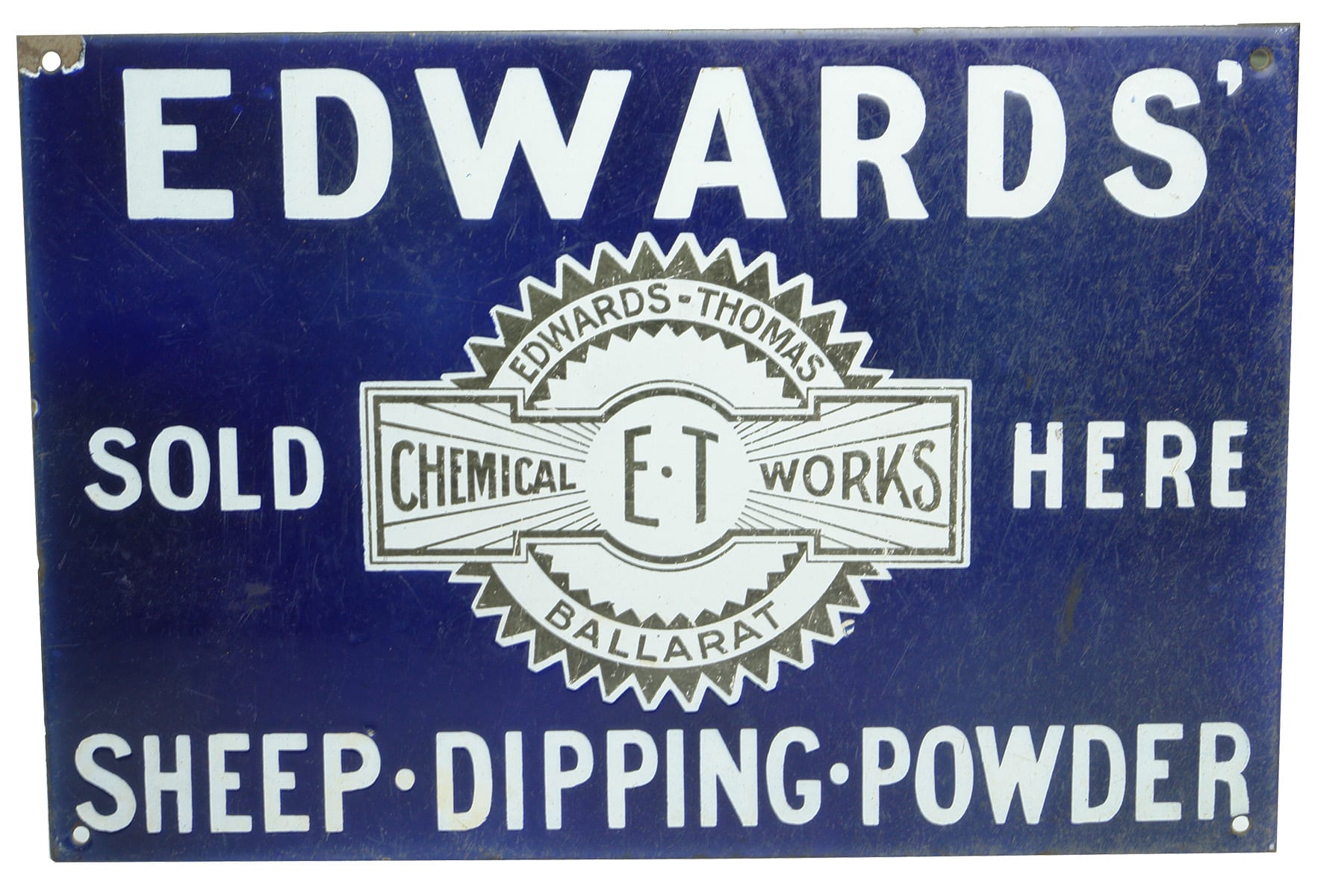 Edwards' Sheep Dipping Powder Ballarat Enamel Sign