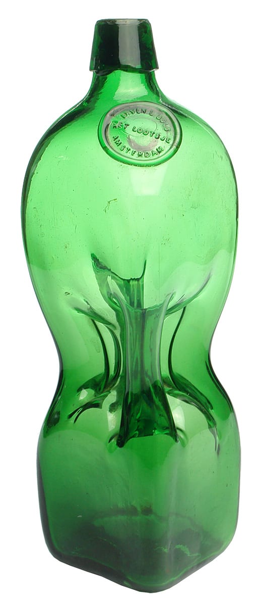 Erven Bols Het Lootsje Amsterdam Green Pinch Waisted Gin Bottle