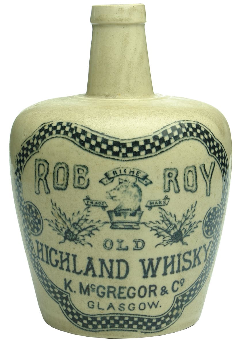 Rob Roy Highland Whisky Stoneware Jug