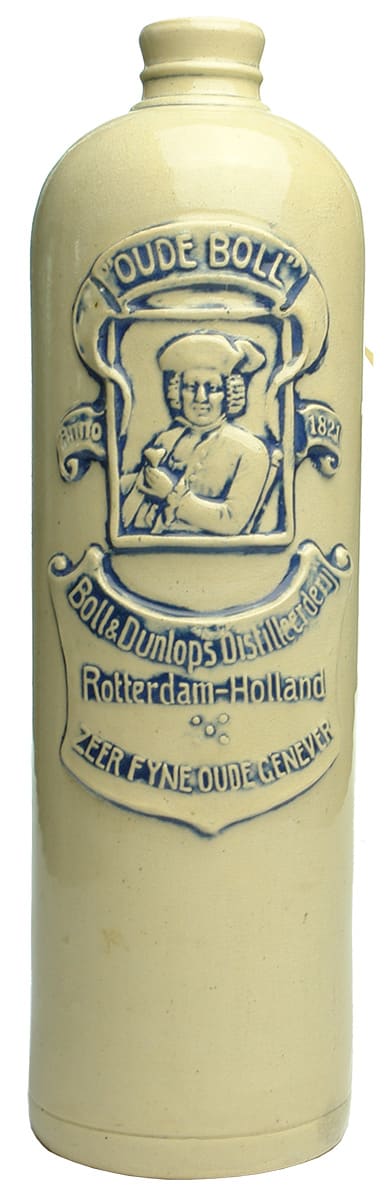 Boll Dunlops Distilleerdery Rotterdam Ceramic Gin Bottle