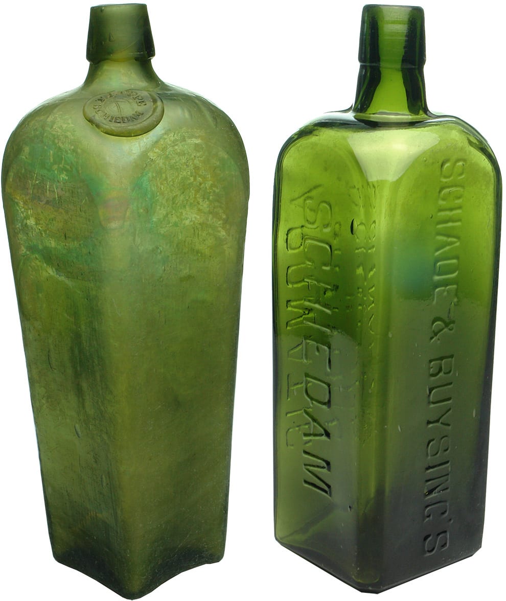 Antique Gin Schnapps Bottles