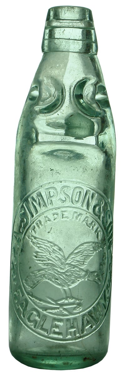 Simpson Eaglehawk Pictorial Codd Marble Bottle