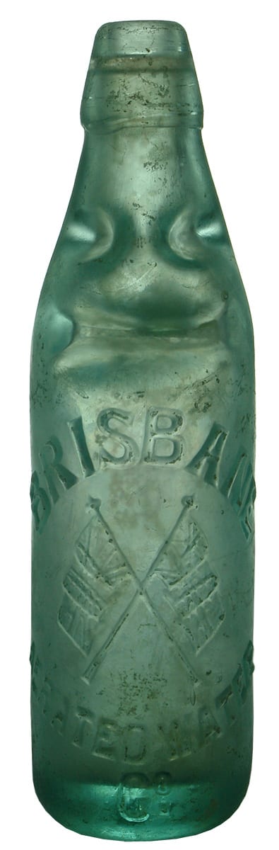 Brisbane Aerated Water John Lamont Maker Codd Bottle
