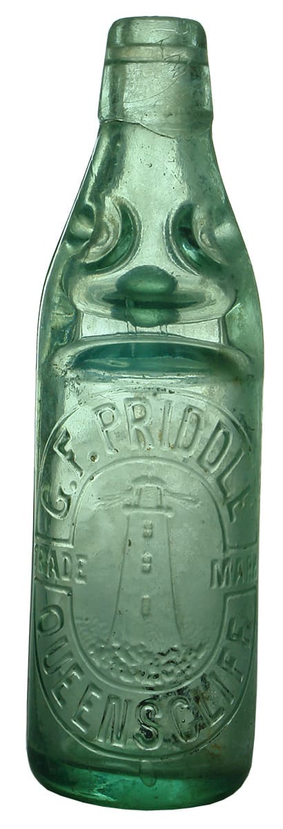 Priddle Queenscliff Lighthouse Antique Codd Marble Bottle