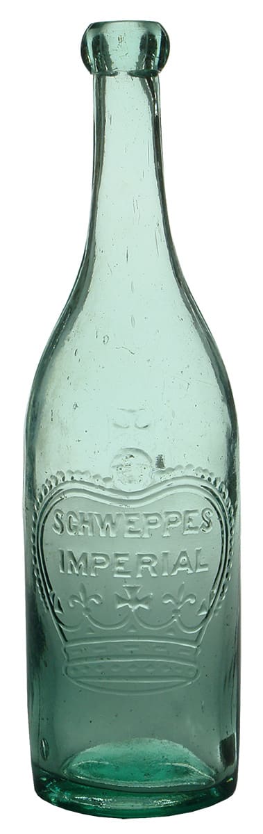 Schweppes Imperial Crown Blob Top Soda Bottle