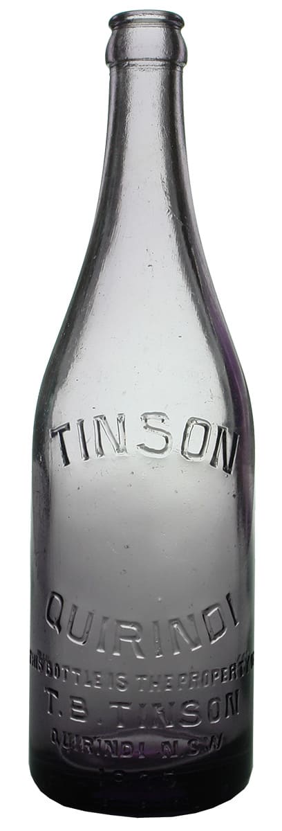 Tinson Quirindi 1925 Purple Crown Seal Bottle