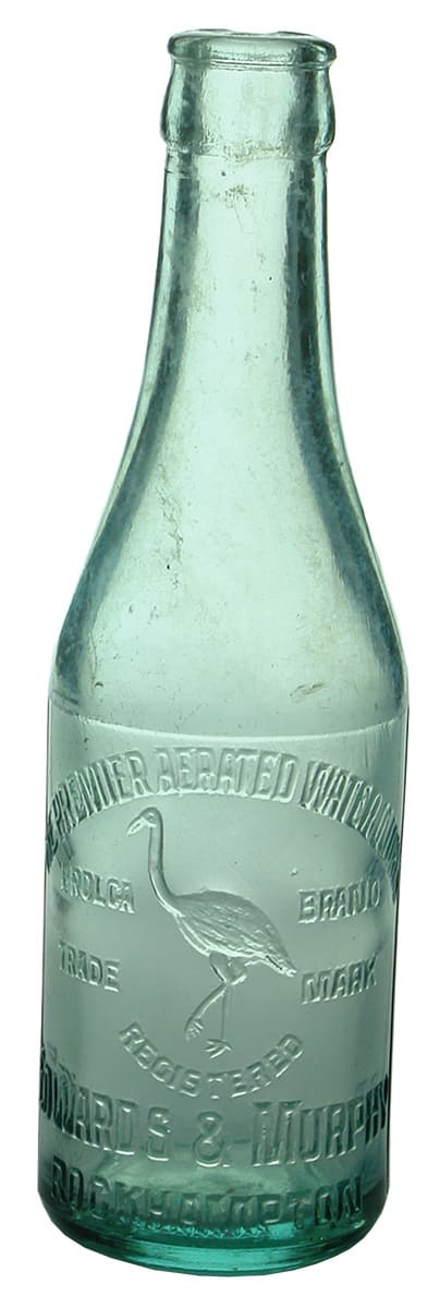 Premier Aerated Water Works Brolga Brand Rockhampton Bottle