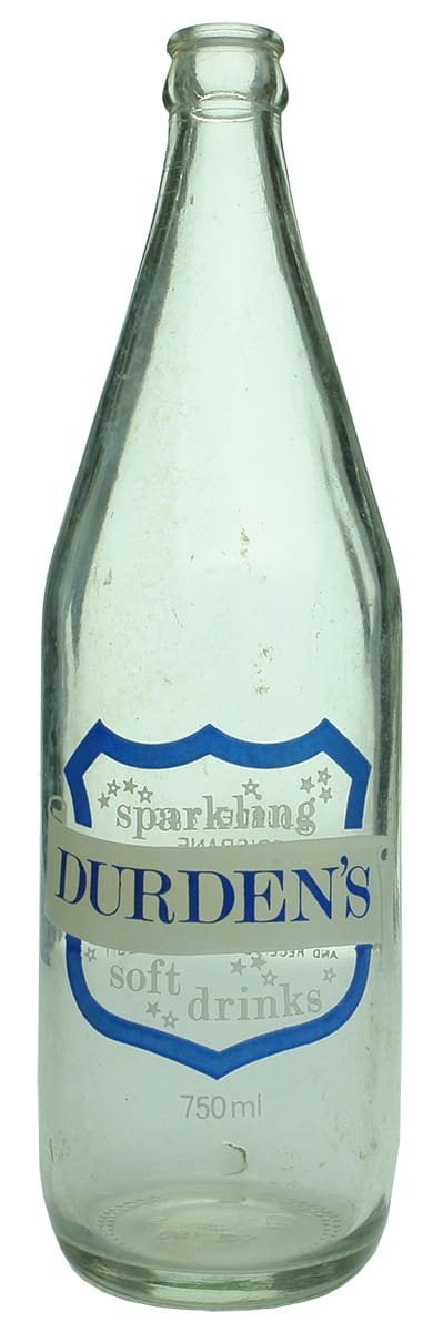 Durden's Brisbane Ceramic Label Soft Drink Bottle