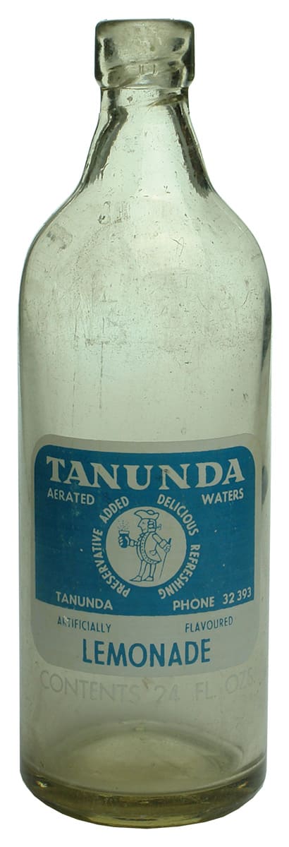Tanunda Aerated Waters Lemonade Screw Thread Bottle