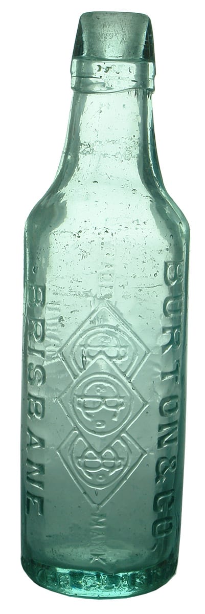 Burton Brisbane Lamonts Patent Antique Bottle
