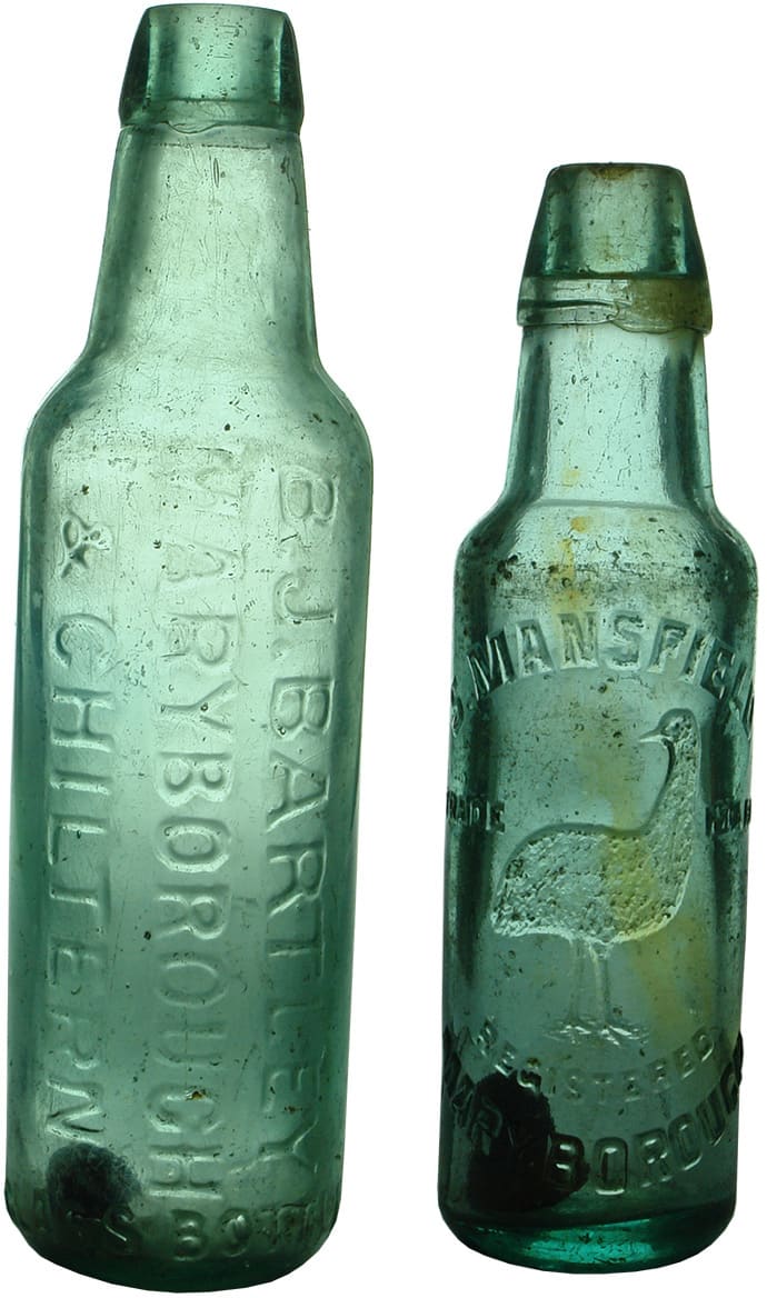 Pair Antique Lamont Soft Drink Bottles