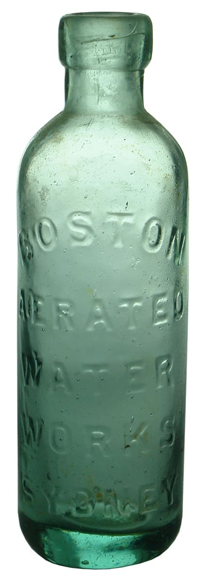 Boston Aerated Water Works Sydney Patent Bottle