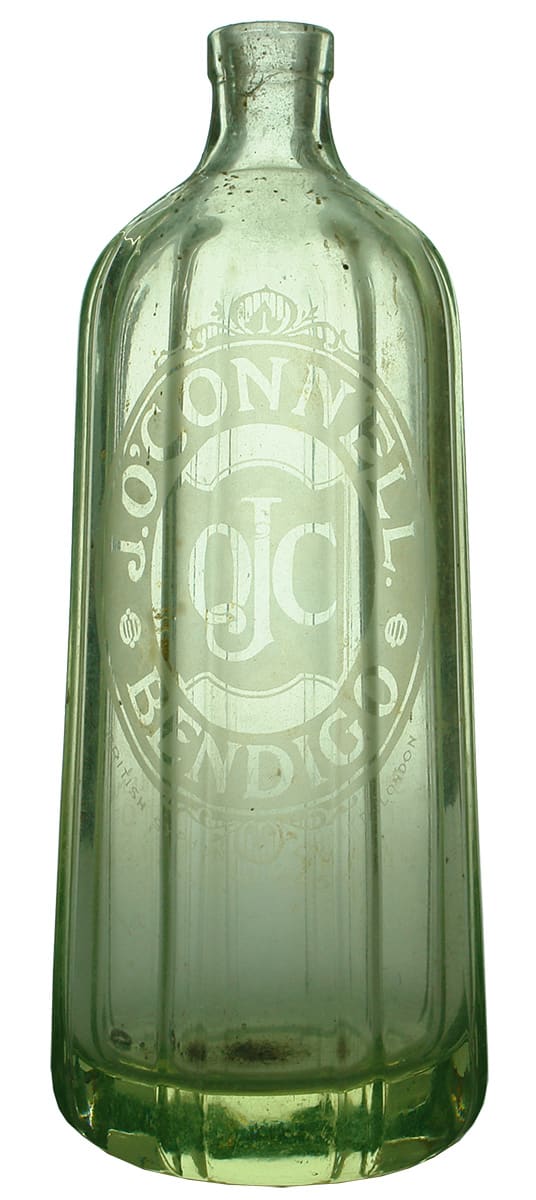 O'Connell Bendigo Vintage Uranium Glass Soda Syphon