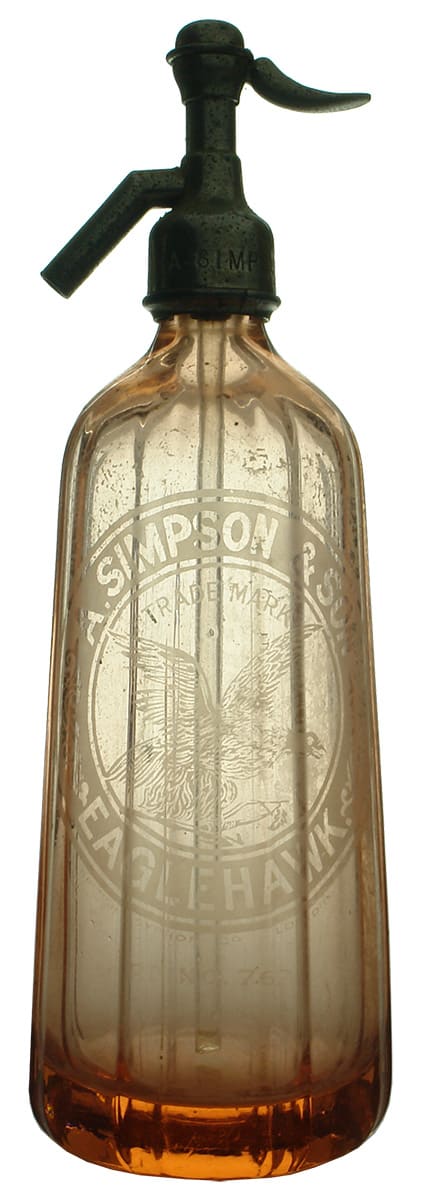 Simpson Eaglehawk Apricot Vintage Soda Syphon