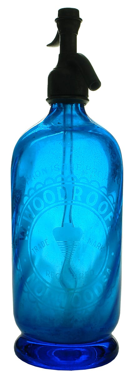 Woodroofe Norwood Blue Swirled Soda Syphon
