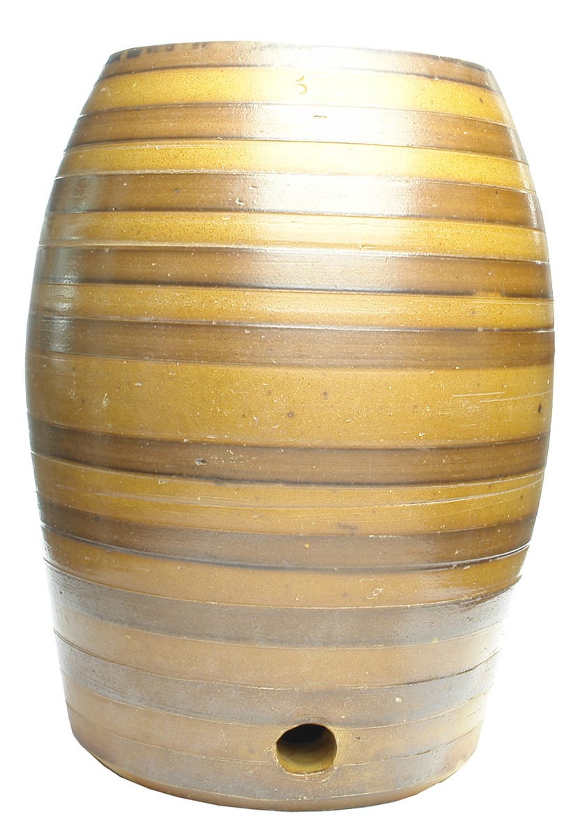 Five Gallon banded stoneware barrel