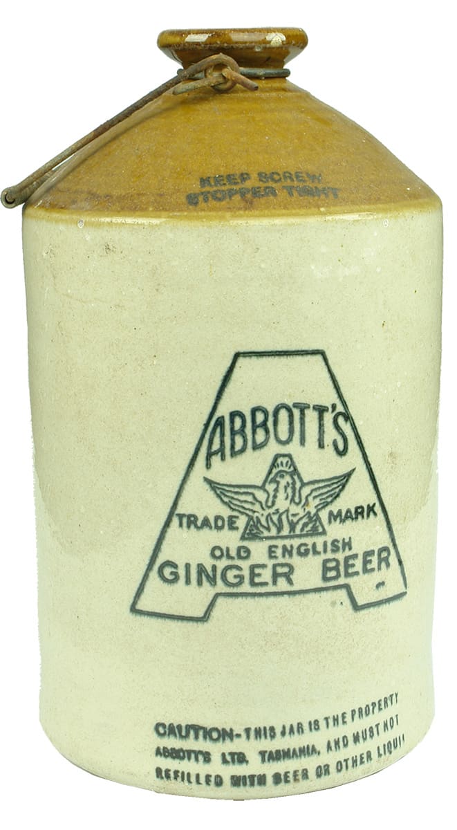 Abbott's Old English Ginger Beer Phoenix Demijohn