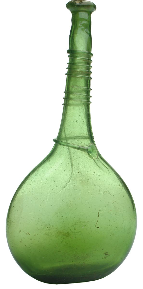 Persian Sack Wine Green Glass Bottle