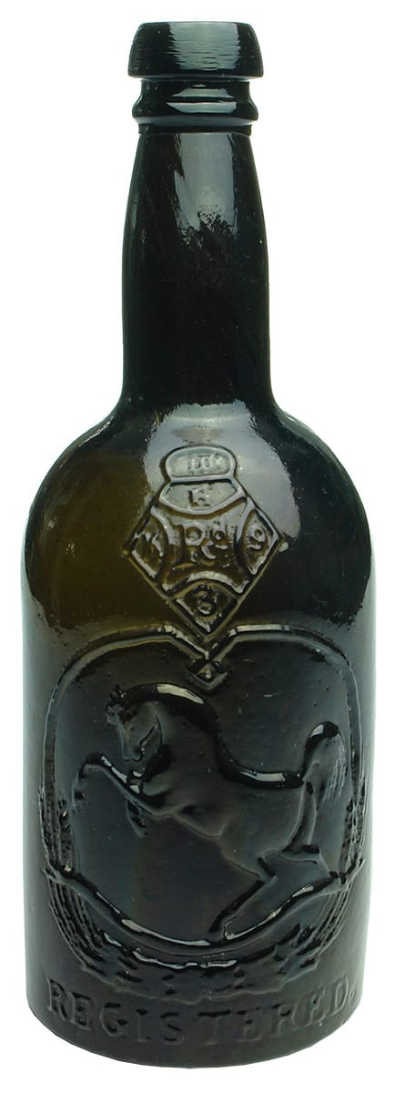 Black Horse Bottle Antique Registration Diamond