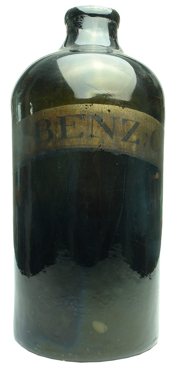 Black Glass Apothecary Benz Antique Jar Bottle