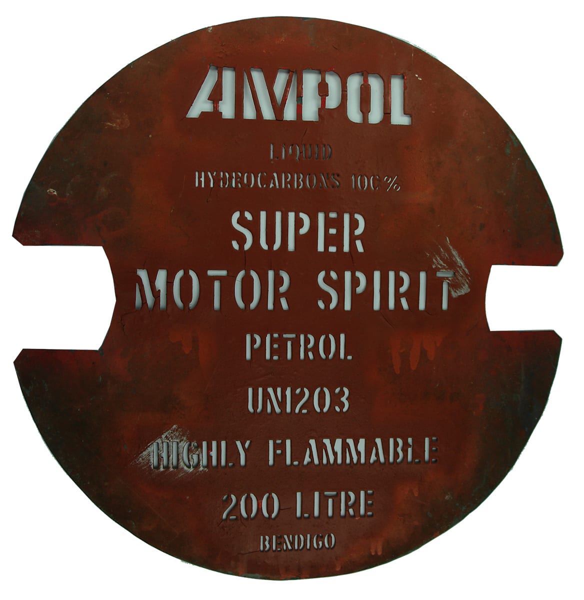 Ampol 44 Gallon Tin Stencil Garagenalia