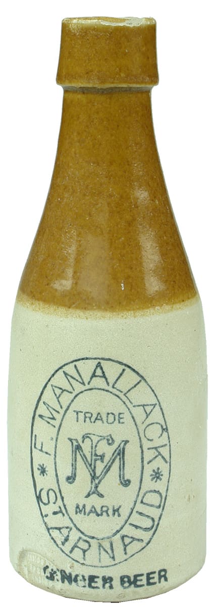 Manallack St Arnaud Stoneware Ginger Beer Bottle